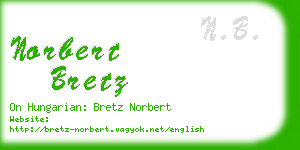 norbert bretz business card